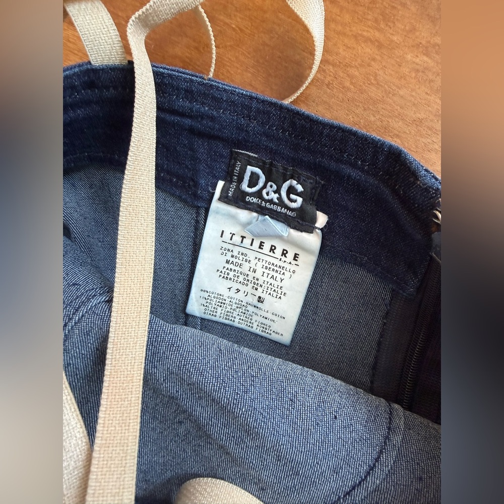 D&G Dolce & Gabbana Denim dress SZ 40 - Picture 3 of 5